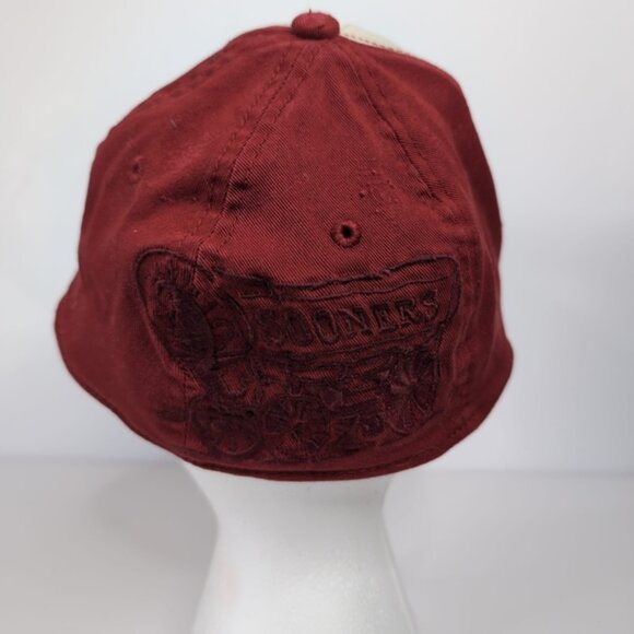 Oklahoma Sooners Football Retro Collegiate Vintage Style Distressed Hat Cap - Picture 6 of 7